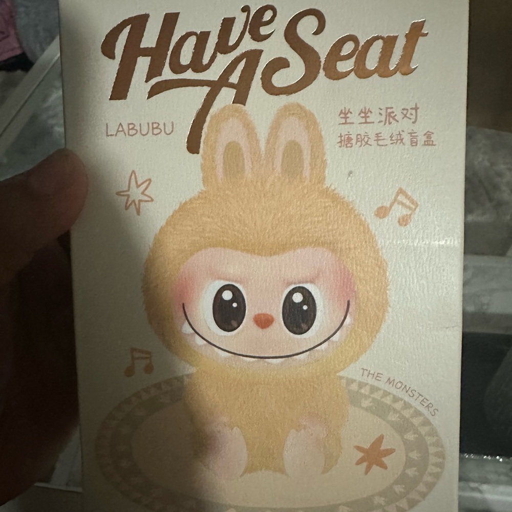 Authentic HAVE A SEAT labubu, SEALED